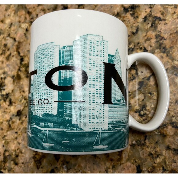 Nice BOSTON Bean Town 2002 Skyline Series STARBUCKS Coffee Mug MINTY - Picture 5 of 10